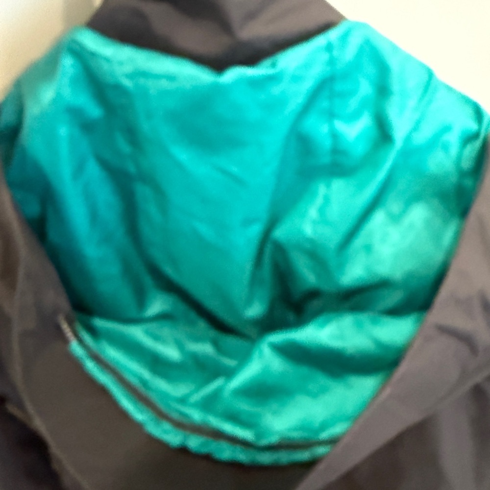 Eastern Mountain Sports Charcoal Jacket with Aqua Interior - Picture 3 of 5
